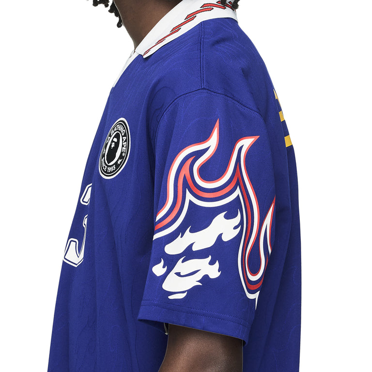 Adidas	x Bape Short Sleeve Flame Jersey - XS / Japan Blue - 3