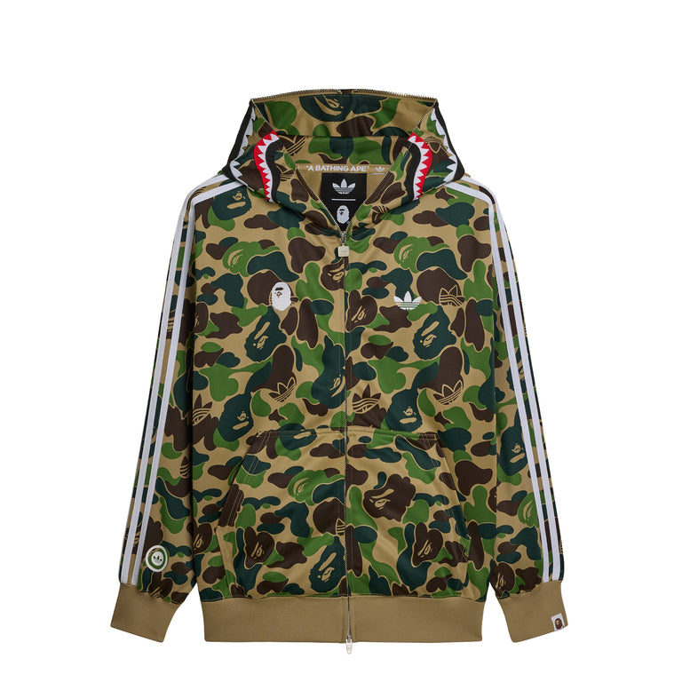 Adidas	x Bape Shark Track Hoodie - L / Crew Green - 1
