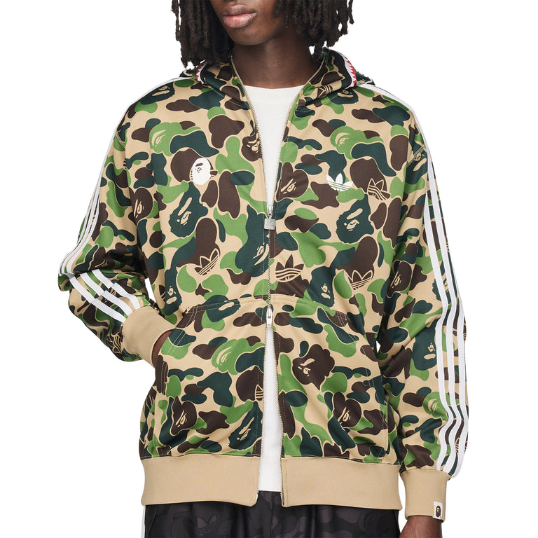 Adidas	x Bape Shark Track Hoodie - L / Crew Green - 3