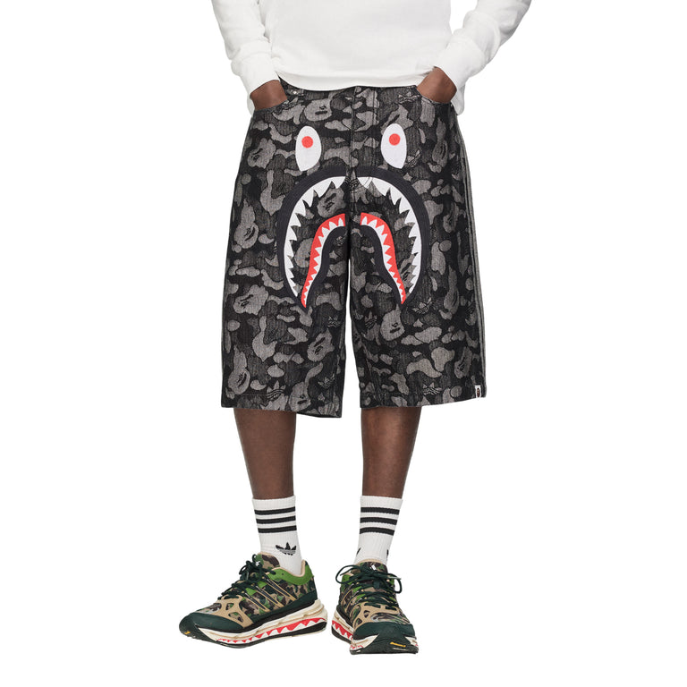 Adidas	x Bape Shark Denim Jorts - XXL / Black - 3