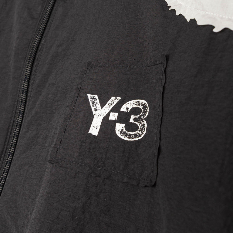 Adidas Y-3 Raw Edge 3 Stripes Nylon Shell Jacket - L / Black - 4
