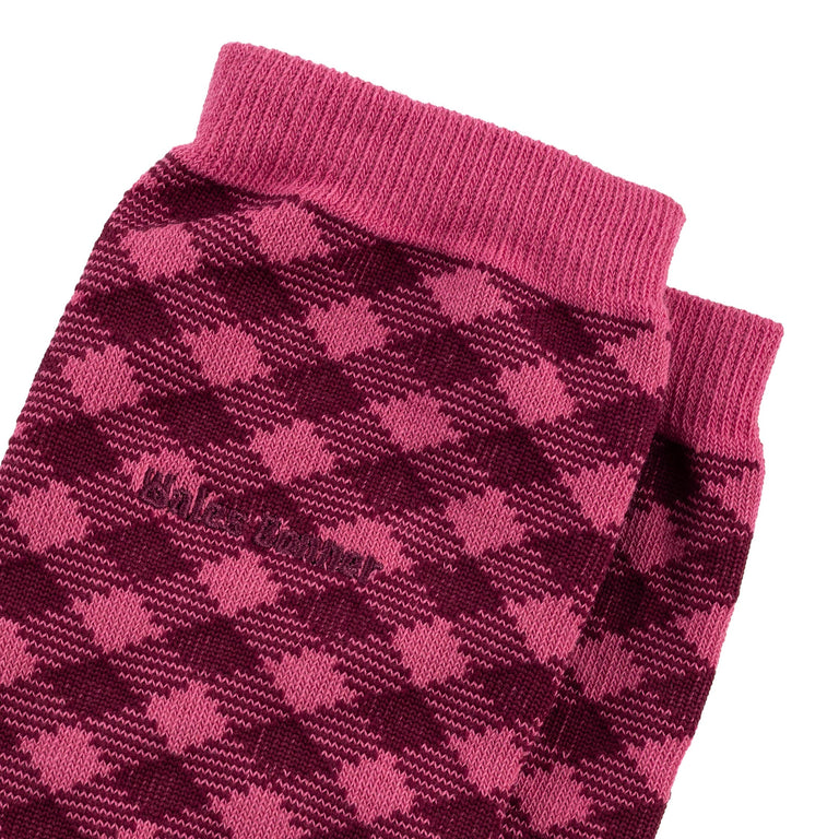 Adidas	x Wales Bonner Check Sock - M / Craft Pink / Clear Brown - 2