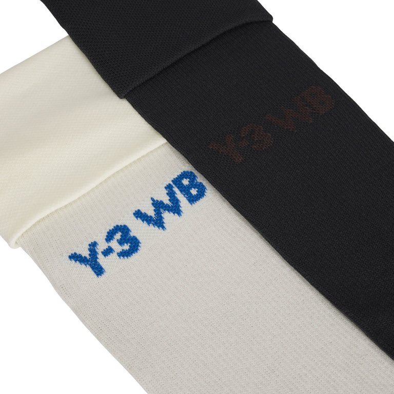 Adidas Y-3 x Wales Bonner Football Sock - L / Off White / Black - 2