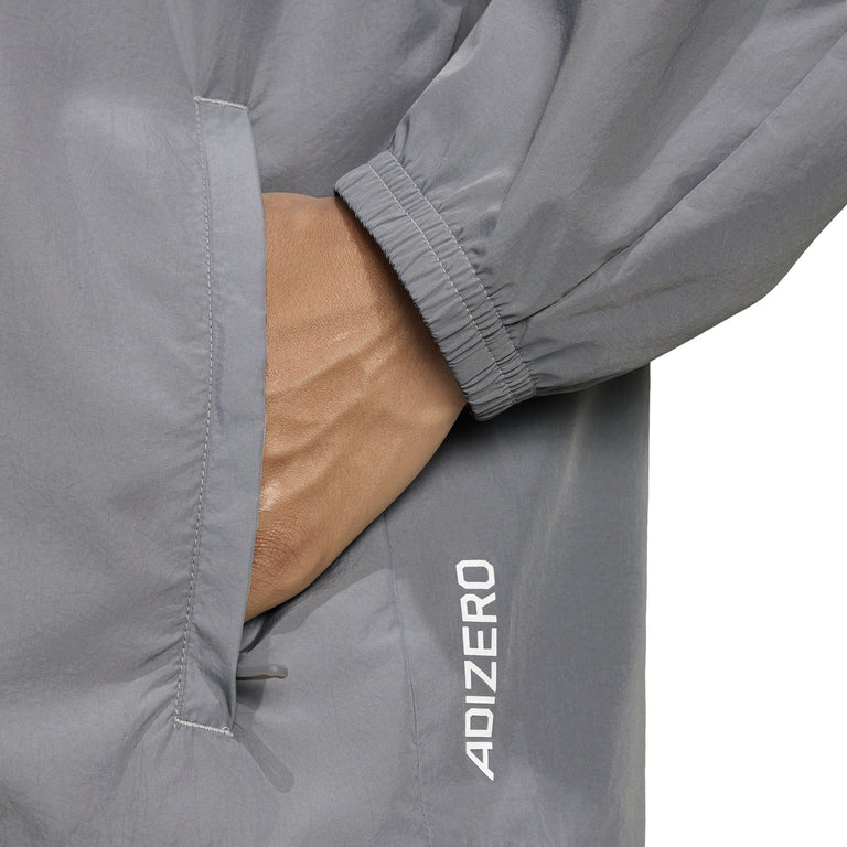 Adidas	Adizero Archive Running Jacket - L / Grey Three / Grey One - 2