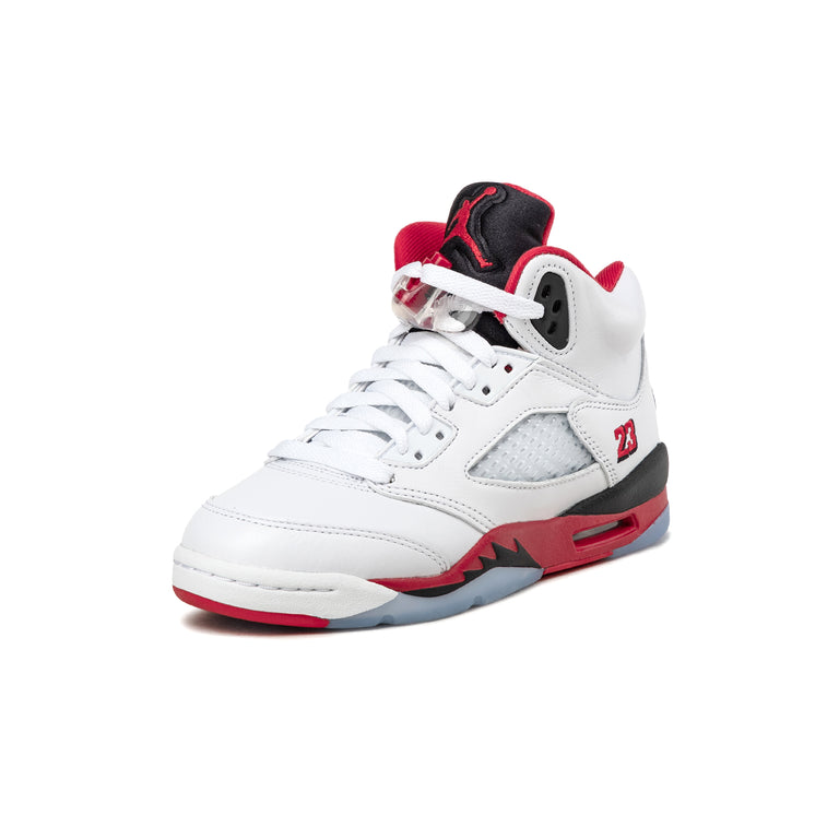 Nike Air Jordan 5 Retro *Fire Red* *GS* - 38.5 / White / Fire Red / Black - 2