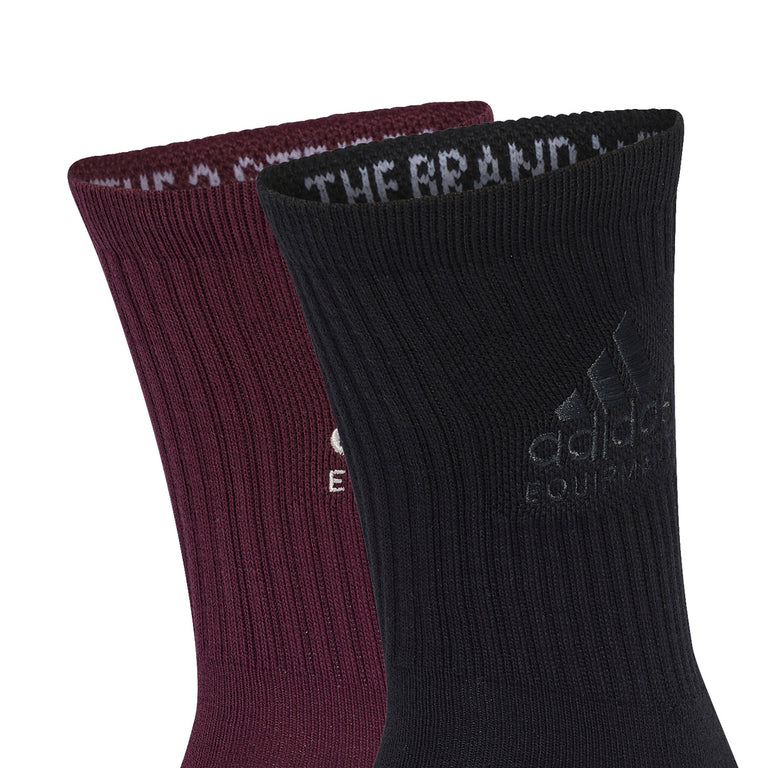 Adidas Equipment 2 Pair Packs Socks - XL / Black / Maroon - 2