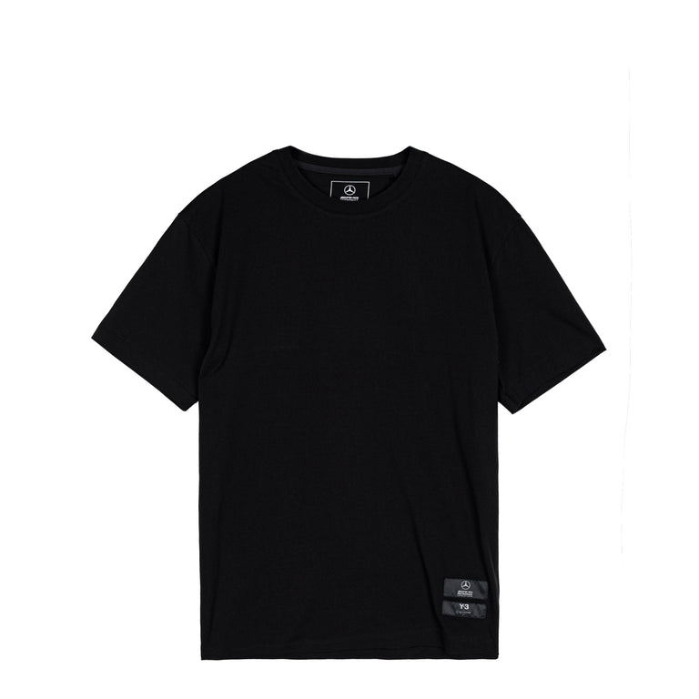Adidas Y-3 x Mercedes-AMG PETRONAS F1 Team Logo Stack Short Sleeve Tee - L / Black - 2