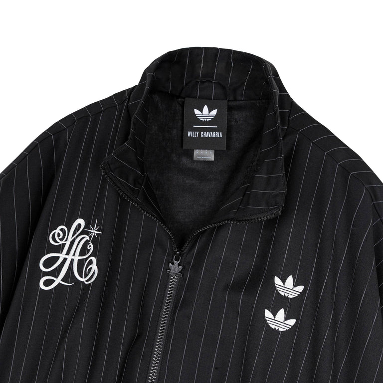 Adidas	x Willy Chavarria Pinstripe Track Jacket - L / Black / White - 2