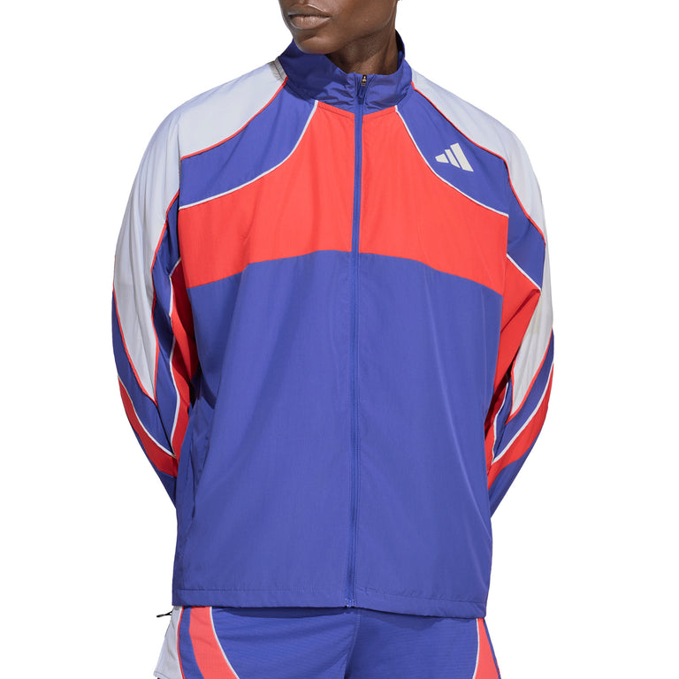 Adidas	Adizero Archive Running Jacket - L / Dual Indigo / Semi Lucid Red / White - 4