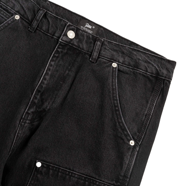Patta Double Knee Cartoon Denim Pants - 28 / Black Denim - 3