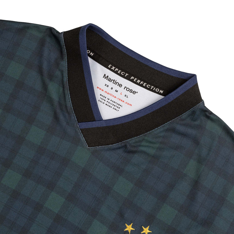 Martine Rose Checkered Football Shirt - S / Black Tartan - 2