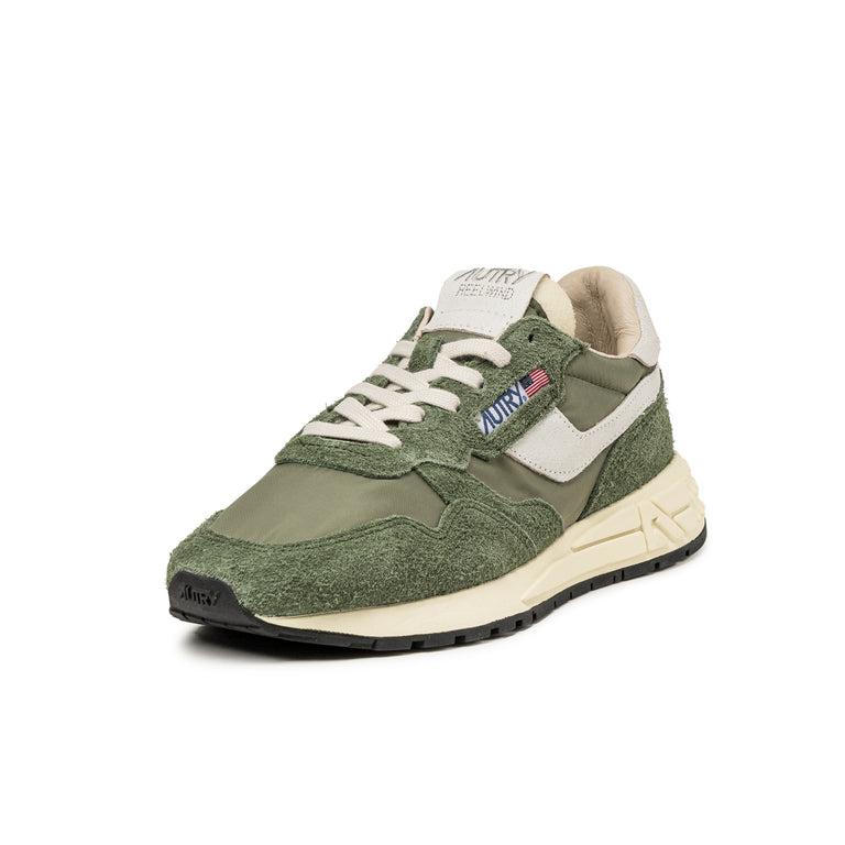 Autry Reelwind Low *Nylon / Hairy Suede / Cracked Leather* - 45 / White / Military - 2