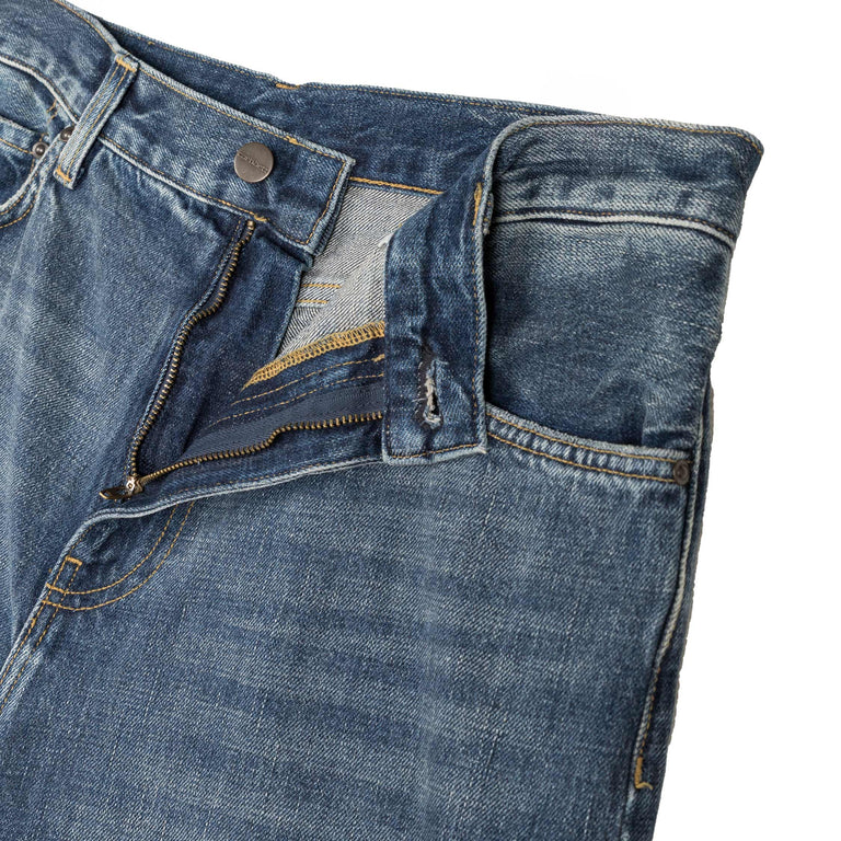 Carhartt WIP Aaron Pant - 32 / Blue / Dark Used Wash - 3