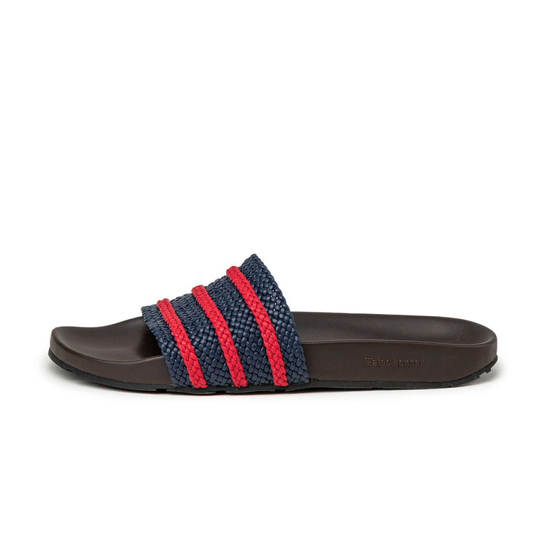 Adidas x Wales Bonner Adilette - 39 / Night Indigo / Better Scarlet / Dark Brown
