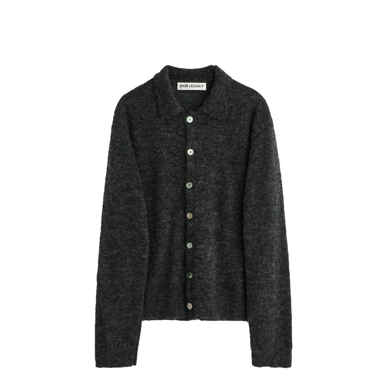 Our Legacy Evening Polo - 48 / Charcoal Melange Fuzzy Alpaca - 1