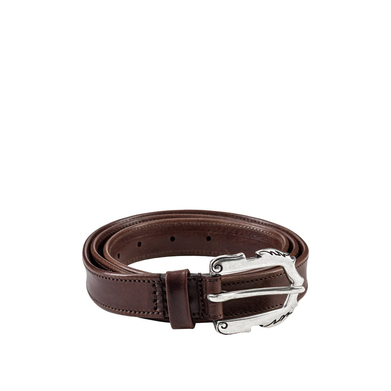 Molebo Flame Belt Layered Leather - 85 / Brown
