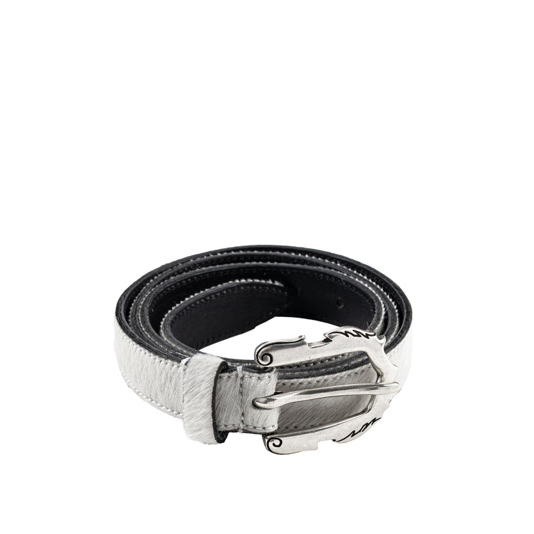 Molebo Flame Belt - 85 / White Cowhair
