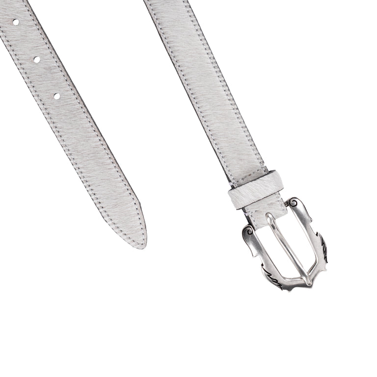 Molebo Flame Belt - 85 / White Cowhair - 2