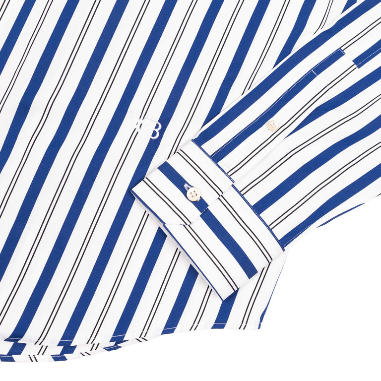 Wales Bonner Eclipse Shirt - 48 / White / Blue / Black - 2