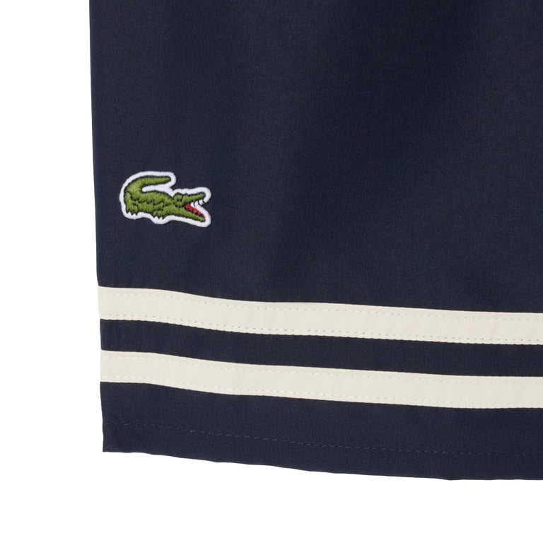 Lacoste Contrast Stripe Swim Trunks - M / Blackbird / Naturel Clair - 4