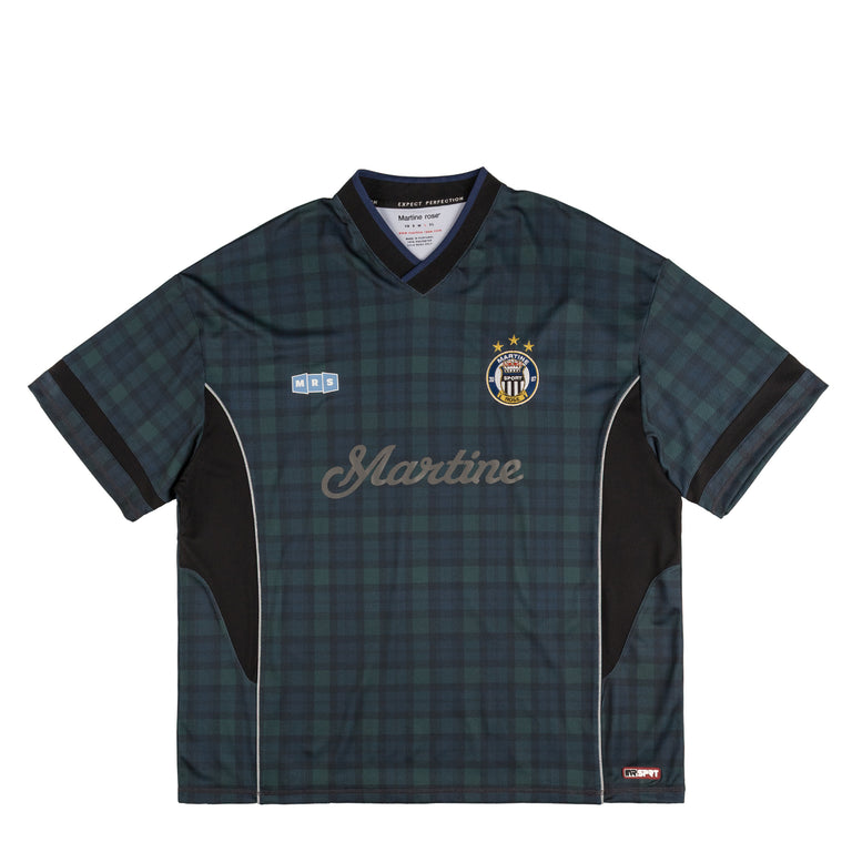Martine Rose Checkered Football Shirt - S / Black Tartan - 1