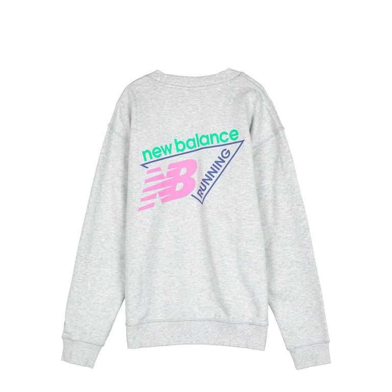 New Balance Classic Tri-Logo French Terry Crew - M / Ash Heather
