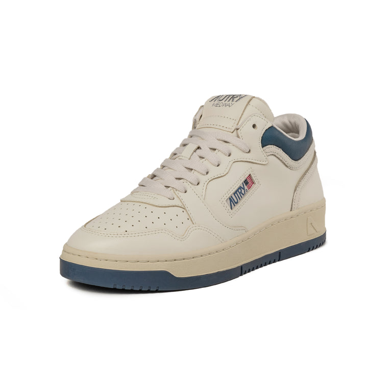 Autry Med-Way Mid *Leather / Crack* - 42 / Blue / Marshmallow - 4
