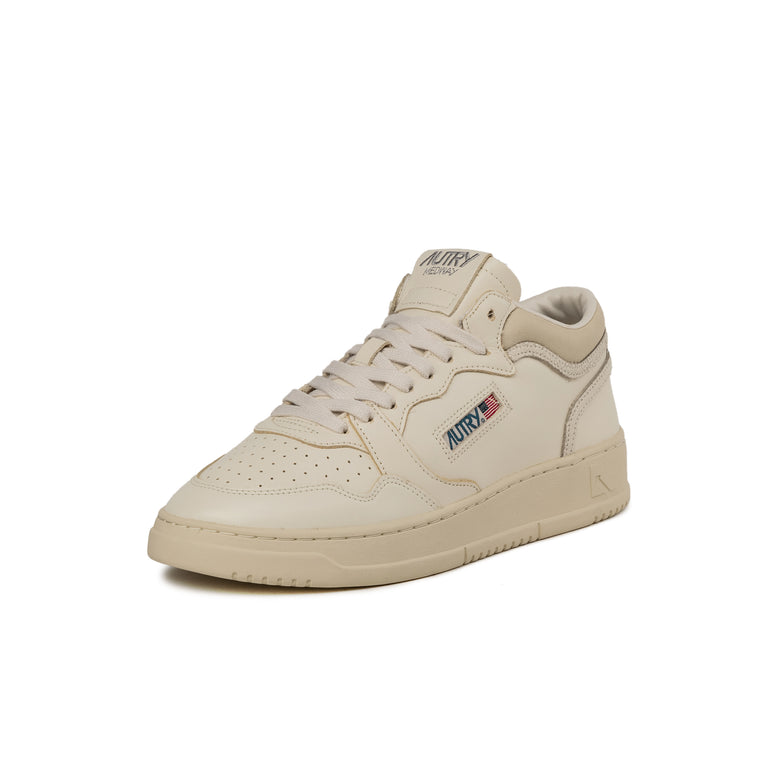 Autry Med-Way Mid W *Leather / Crack* - 36 / White / Marshmallow - 2