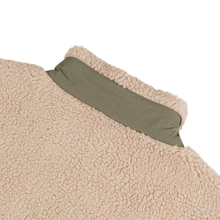 No Problemo Zip Through Fleece - S / Ecru - 3