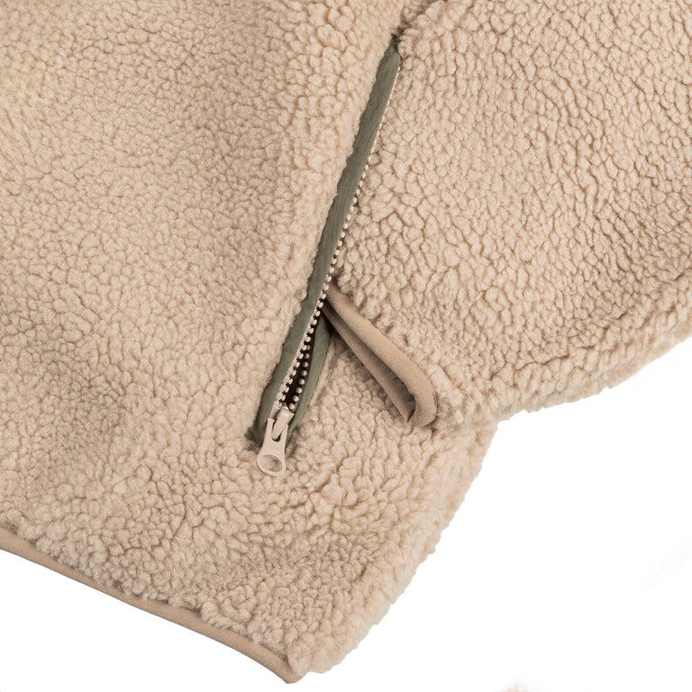 No Problemo Zip Through Fleece - S / Ecru - 4