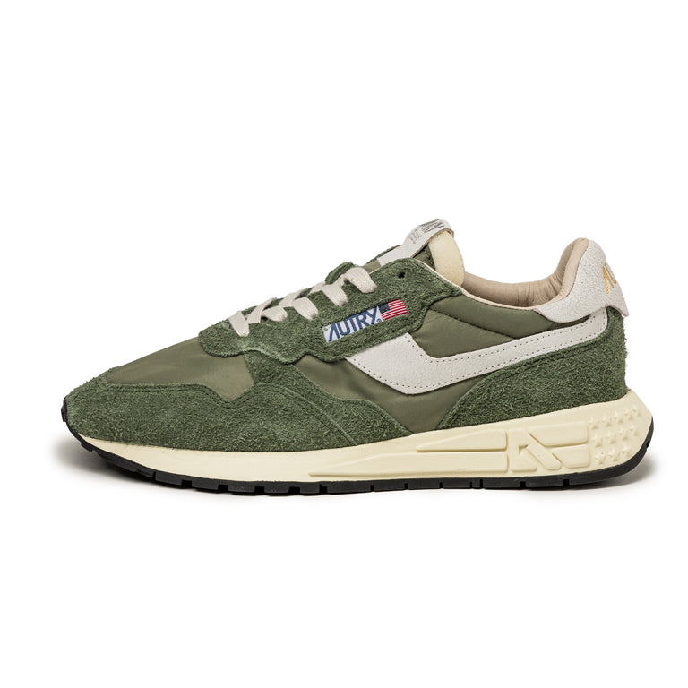 Autry Reelwind Low *Nylon / Hairy Suede / Cracked Leather* - 45 / White / Military - 1