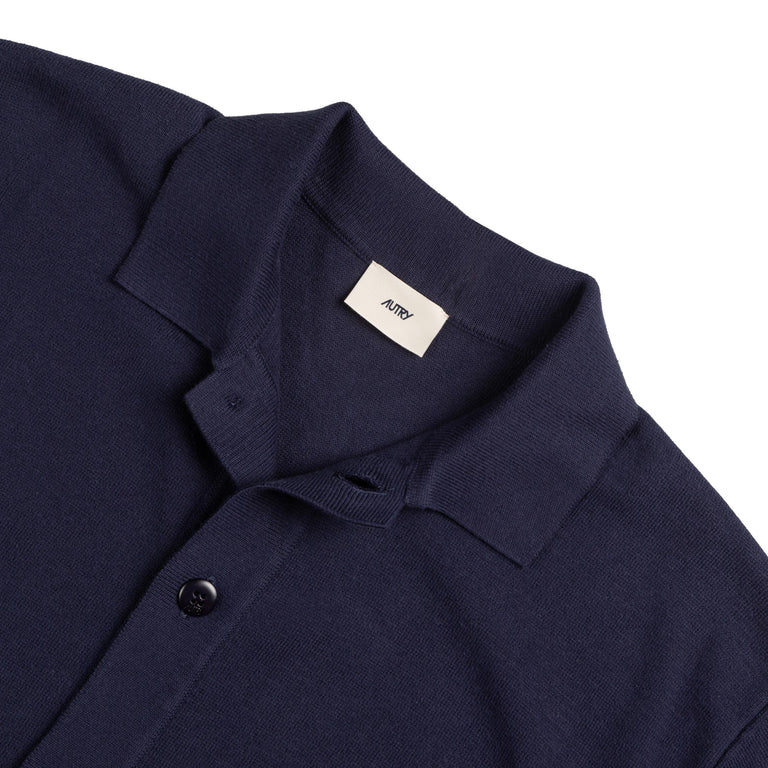 Autry Short Sleeve Knit Shirt - M / Blue - 3