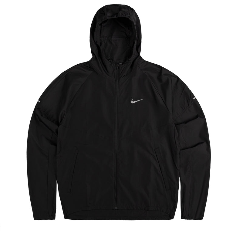 Nike Miler Repel Running Jacket - XL / Black / Black / Black / Reflective Silver

