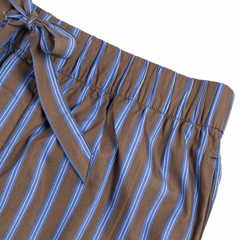 Tekla Pyjamas Pants - S / Chestnut Stripes - 4