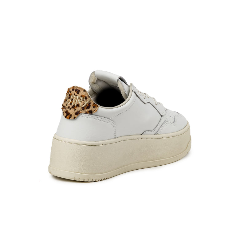 Autry Medalist Platform W - 40 / White / Leopard - 3