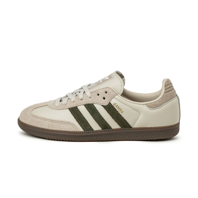 Adidas Samba OG - 49 1/3 / Aluminum / Medium Dark Khaki / Gum 5 - 1