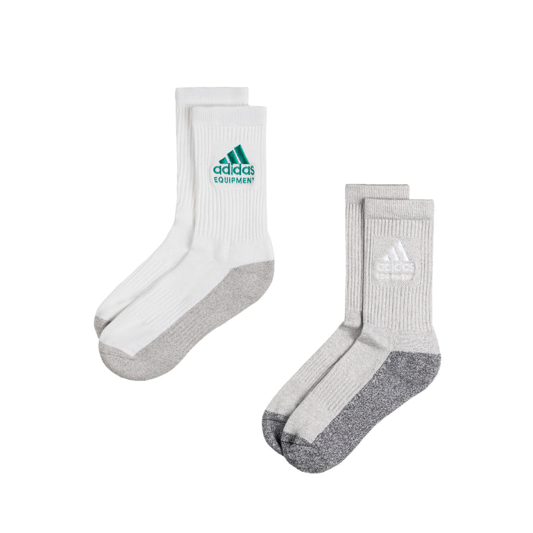 Adidas Equipment 2 Pair Packs Socks - L / White / Grey
