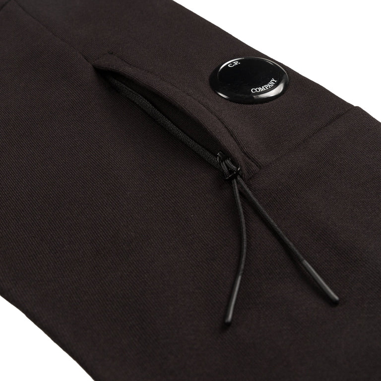 C.P. Company Diagonal Raised Fleece Crew Neck Lens Sweatshirt - XXL / Black - 4