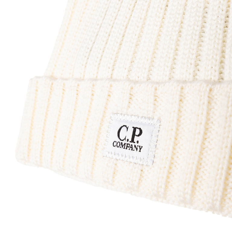 C.P. Company Extra Fine Merino Wool Knit Logo Beanie - 2