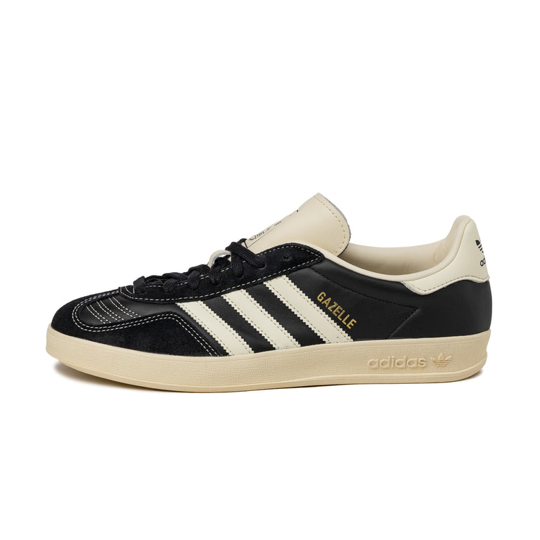 Adidas Gazelle Indoor - 40 2/3 / Core Black / Crew White / Gold Metallic

