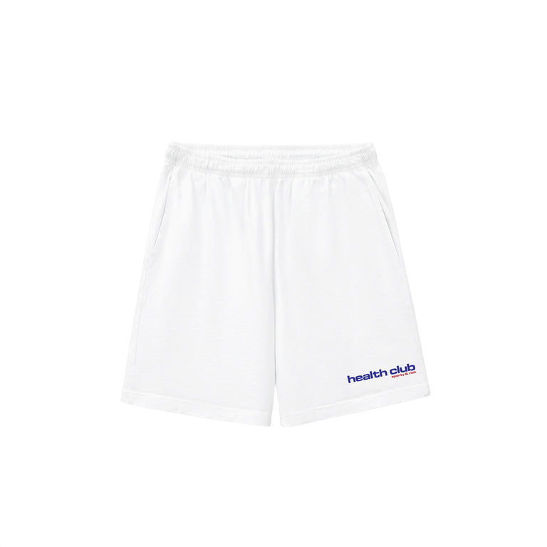 Sporty & Rich Bold Health Gym Short - L / White Sports Red / Soda - 1
