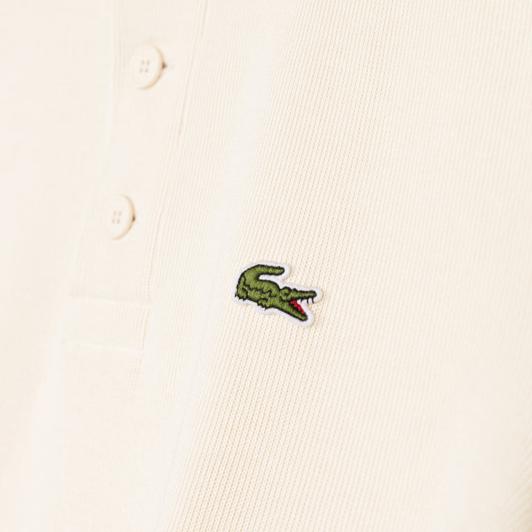 Lacoste Ribbed Cotton Polo Collar Sweatshirt - L / Lapland - 3