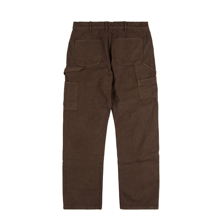 Sky High Farm Universe Flannel Lined Canvas Double Knee Pants Woven - M / Brown - 2