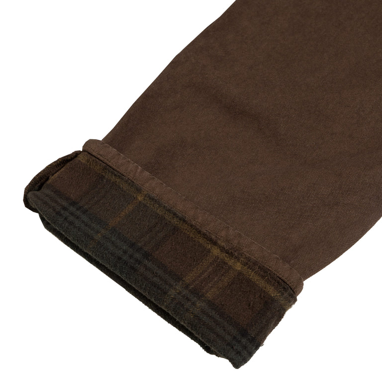 Sky High Farm Universe Flannel Lined Canvas Double Knee Pants Woven - M / Brown - 5
