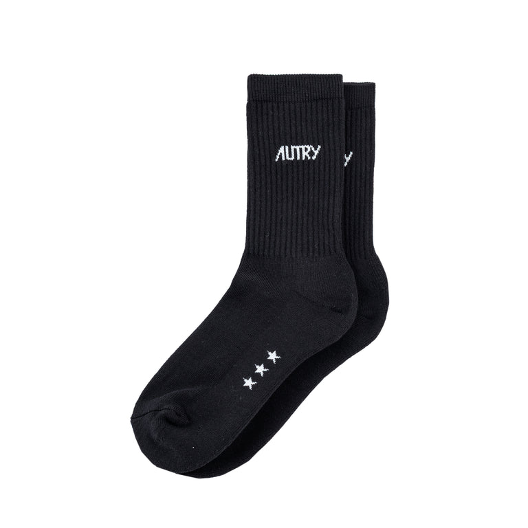 Autry Stars Socks - L / Black / White
