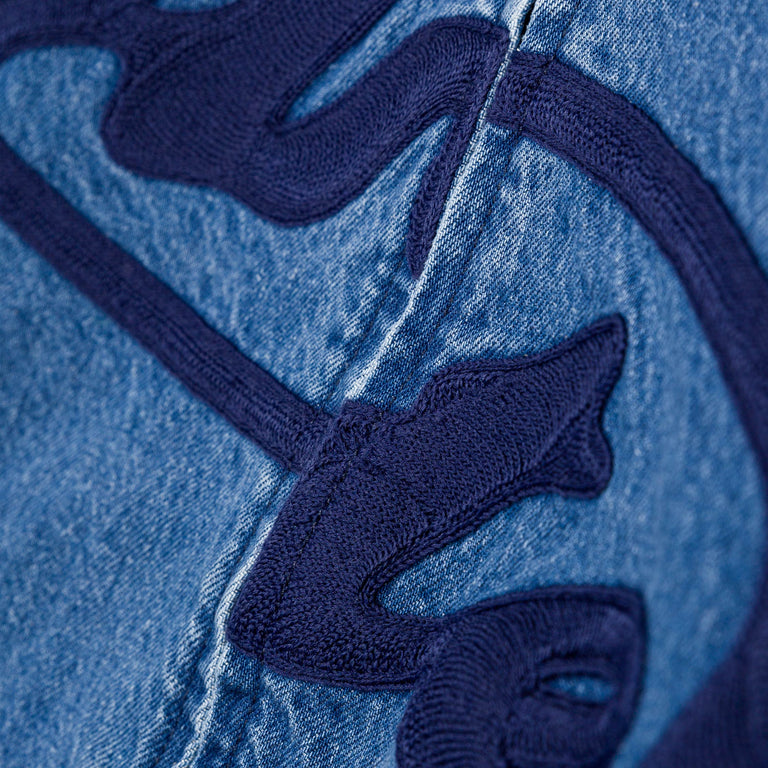 Arte Antwerp Split Logo Denim Hood Jacket - S / Navy - 3