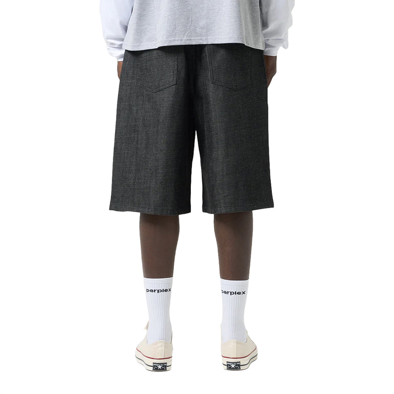 Perplex Japanese Denim Shorts - S / Black - 3