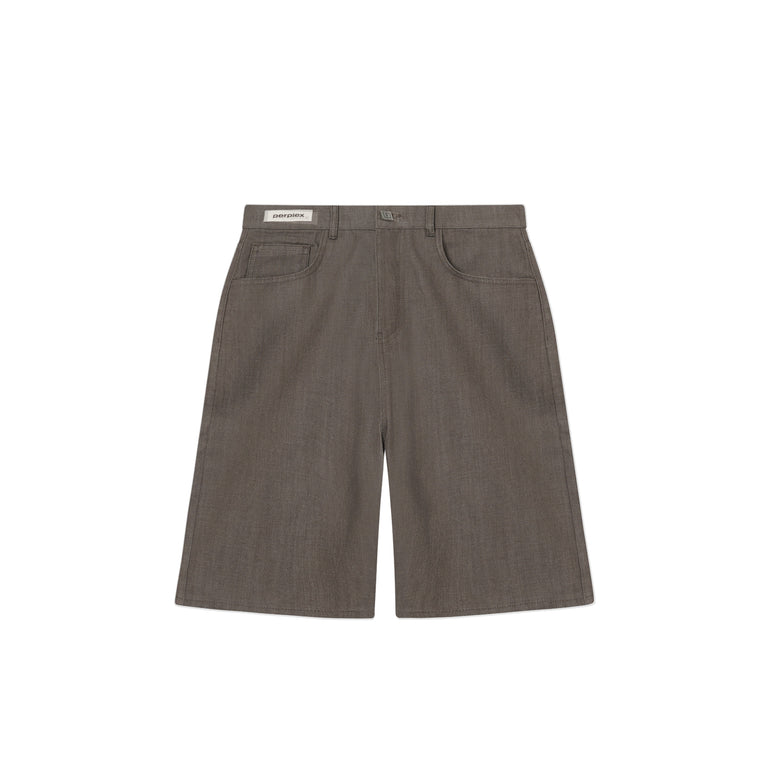 Perplex Japanese Denim Shorts - S / Taupe - 1