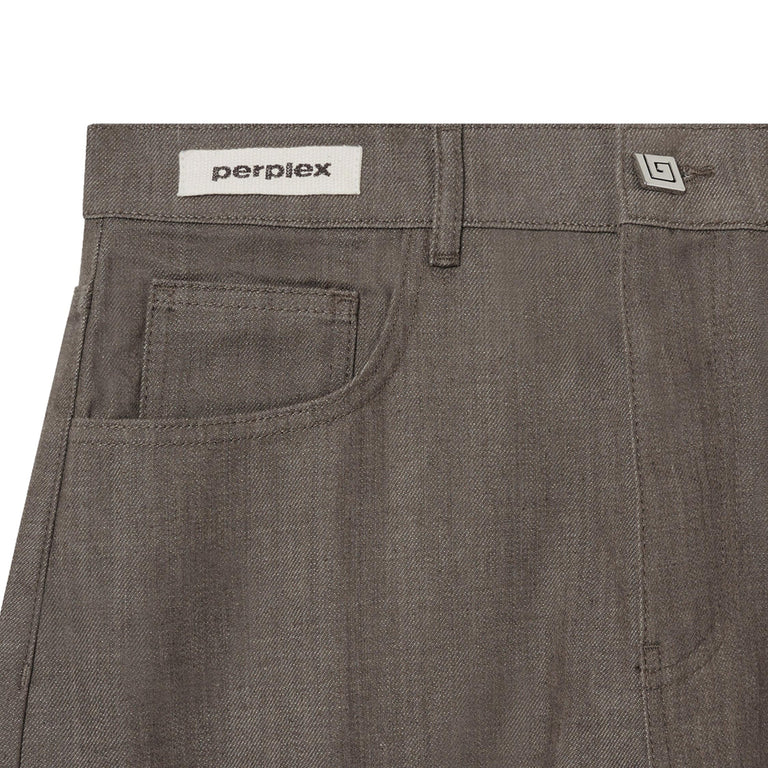 Perplex Japanese Denim Shorts - S / Taupe - 2