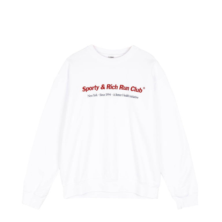 Sporty & Rich Run Club Crewneck - L / White - 1